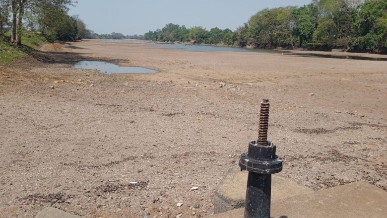 इंटकवेल शिवनाथ नदी सूखा