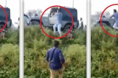 ये रहा सबूत:लखीमपुर में किसानों को थार जीप से कुचलने के बाद भाग रहे शख्स को लोग गृह राज्य मंत्री का बेटा बता रहे,