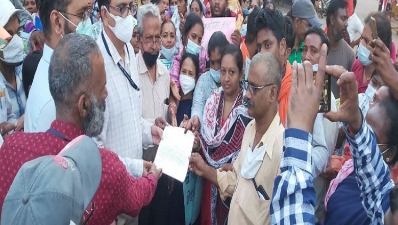 BSP स्टील प्लांट के कर्मचारियों ने नारे लगाए- मजदूरों के हाथ हैं खाली, कैसे मनाएं दिवाली