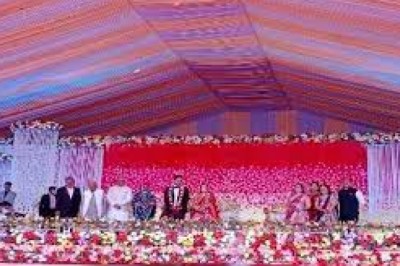 ग्रैंड रिसेप्शन पाटन : सीएम के पुत्र-वधु का आशीर्वाद समारोह शुरू