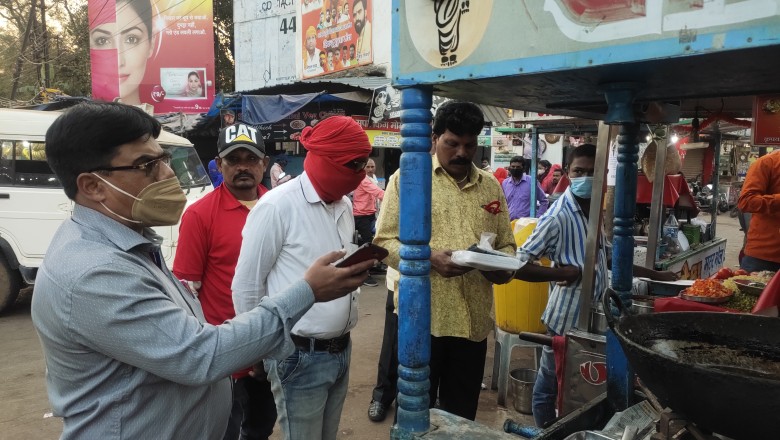 इंद्रिरा मार्केट क्षेत्र में पॉलिथीन एवं सिंगल यूज प्लास्टिक पर छापामार