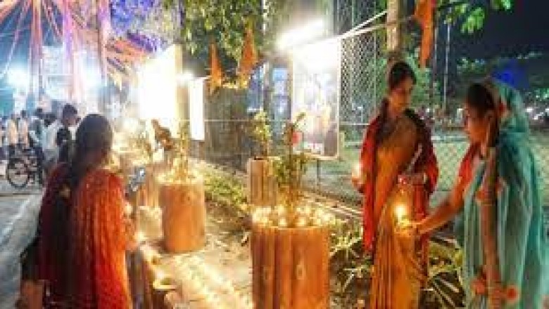 खुर्सीपार क्षेत्र का नजारा पूरी तरह श्रीराम मय हो गया