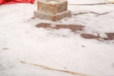 गांवों में बारिश के साथ गिरे ओले,