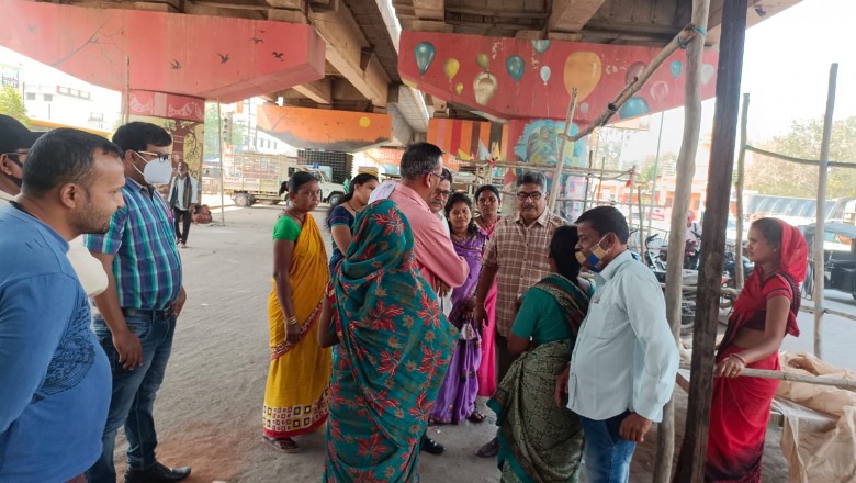 फ्लाई ओव्हर के नीचे मटका एवं अन्य छोटे व्यवसायियोें का व्यवस्थापन प्रारंभ