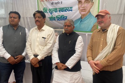 स्वतंत्रता संग्राम सेनानी स्व.पंडित लखनलाल मिश्र की 23वीं पुण्यतिथि में रोग निदान शिविर लगाया गया