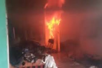 सेक्टर 6 स्थित बीएमजी स्कूल में लगी आग ,