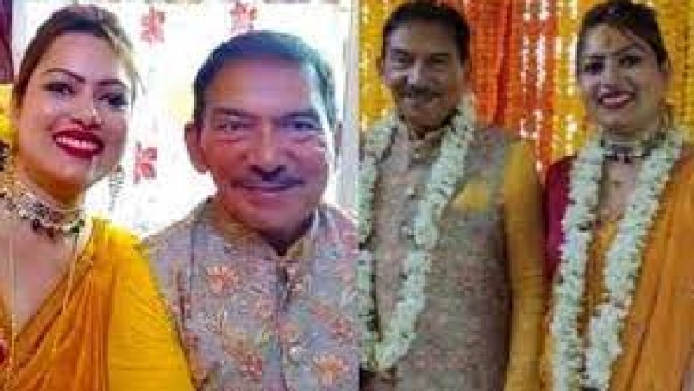 66 वर्षीय पूर्व भारतीय क्रिकेटर ने अपने से उम्र में 28 साल छोटी साहा के संग लिए सात फेरे