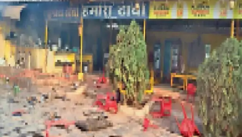 अंजोरा के अपना ढाबा में जमकर तोड़फोड़ :संचालक की बेदम पिटाई