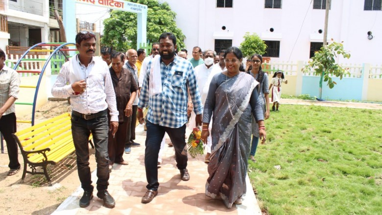 ममता नगर में निर्मित आनंद वाटिका का महापौर ने किया लोकार्पण