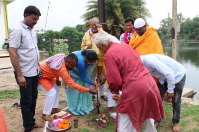 कन्हारपुरी में बनेगा सामुदाकिय भवन, महापौर ने किया भूमिपूजन