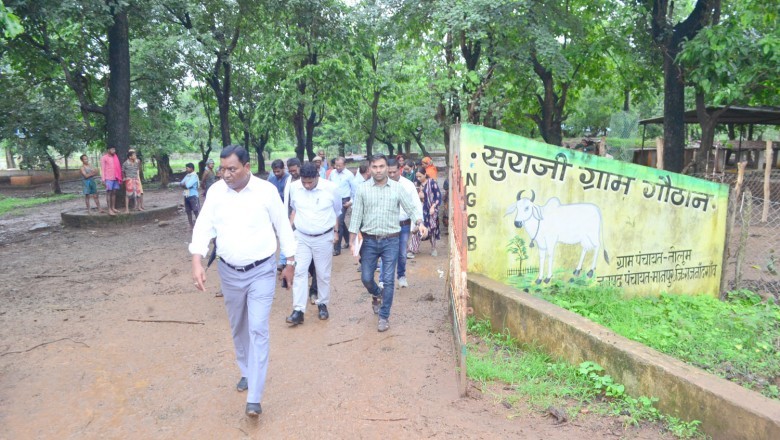 कलेक्टर ने तहसील कार्यालय मानपुर, स्वामी आत्मानंद उत्कृष्ट अंग्रेजी माध्यम विद्यालय सहित तोलूम नवागांव में गौठान का किया निरीक्षण