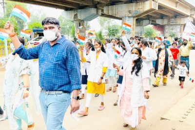 सीआरसी द्वारा हर घर तिरंगा कार्यक्रम के लिए रैली निकालकर किया जागरूक