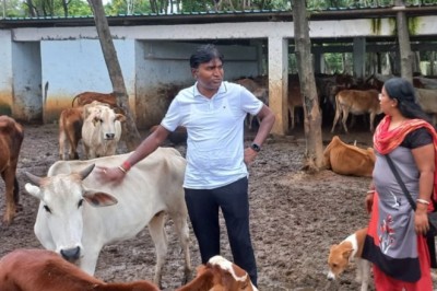 गोकुल नगर गौठान की जांच करने पहुचे आयुक्त