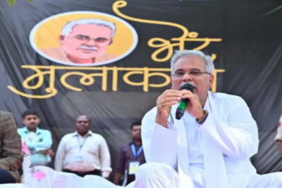 मुलाकातः रायगढ़ दौरे के लिए रवाना हुए CM बघेल, भाजपा को लिया आड़े हाथ, बोले- BJP केवल गाय के नाम पर वोट मांग सकती है, सेवा नहीं कर सकती