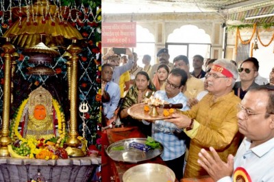 मुख्यमंत्री ने मां बम्लेश्वरी की पूजा-अर्चना की  - प्रदेश के सुख, शांति एवं खुशहाली की कामना की