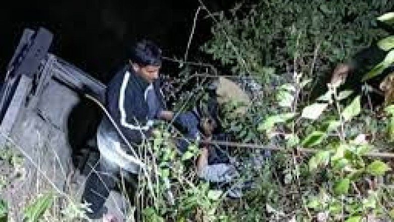 नाले में गिरा मवेशियों से भरा  वाहन : चालक फरार, केस दर्ज :