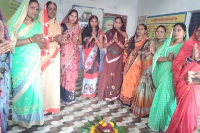ग्राम पंचायत जोम में महिला समूह ने मनाया गौरव दिवस