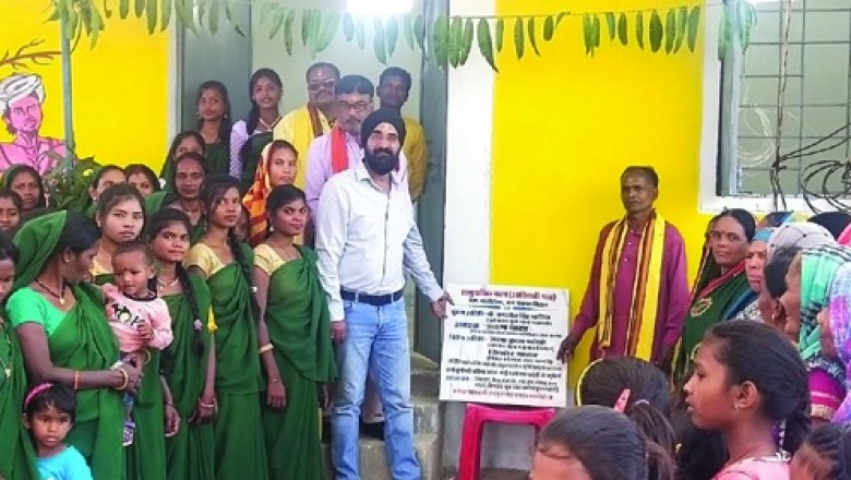 मांझीटोला भाजपा नेताओं ने किया सामुदायिक भवन का उद्घाटन