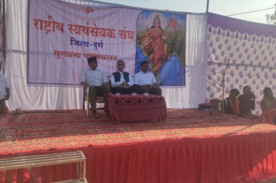 राष्ट्रीय स्वयंसेवक संघ दुर्ग जिला का गुणवत्ता पथ संचलन आज मंगल बाजार कोहका में हुआ सम्पन्न