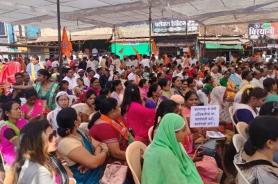नारायणपुर की घटना को लेकर सर्व हिंदू समाज का धरना सत्याग्रह 8 फरवरी को हुआ :