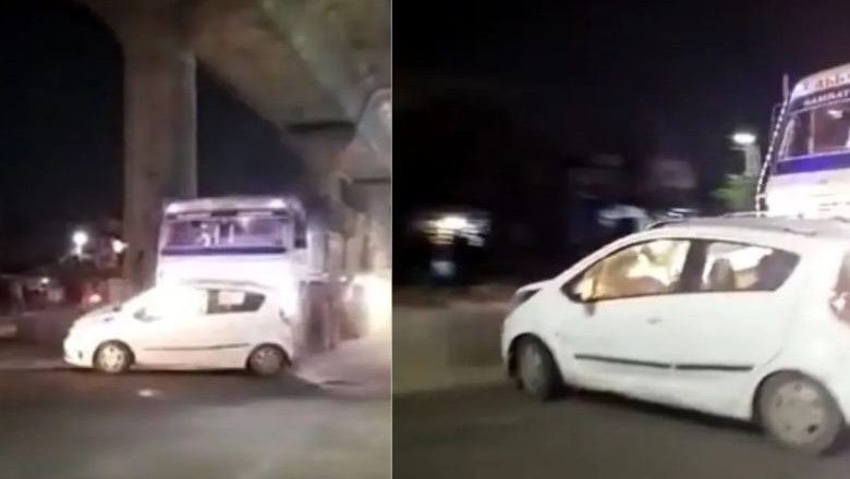 ट्रक ने कार को मारी टक्कर, फिर 3 किमी तक घसीटा :