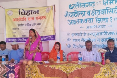 गैंदाटोला में बिहान आशीर्वाद ग्राम संगठन स्तरीय वार्षिक आम सभा आयोजित0 संगठन से ही शक्ति मिलती है : गीता घासी साहू
