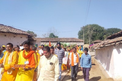 पेंदलकुंही पांच कुंडी गायत्री महायज्ञ का  शुभारंभ