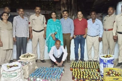 आबकारी विभाग द्वारा 178.92 बल्क लीटर मदिरा जप्त किया गया :