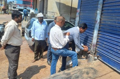 दक्षिण गंगोत्री मार्केट में भिलाई निगम की बड़ी कार्रवाई :