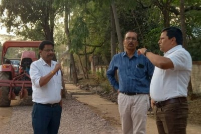 निगम आयुक्त लोकेश चन्द्राकर ने सौंदर्यीकरण कार्यों का किया निरीक्षण :