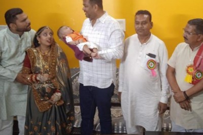 छत्तीसगढ़ प्रदेश साहू संघ तेलघानी बोर्ड अध्यक्ष संदीप साहू का स्वागत किया :