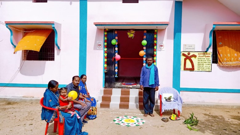 पक्का घर बनने पर बारिश की परिशानियों से नाथूराम हुए चिंता मुक्त - पक्का आवास निर्माण के लिए राज्य शासन से मिली आर्थिक मदद