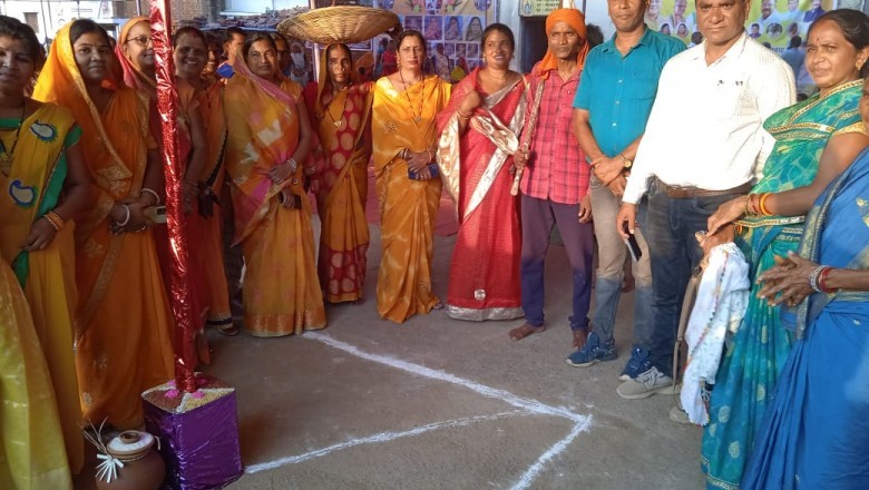 सिंघोला सामूहिक आदर्श विवाह में तेलमाटी चूलमाटी :