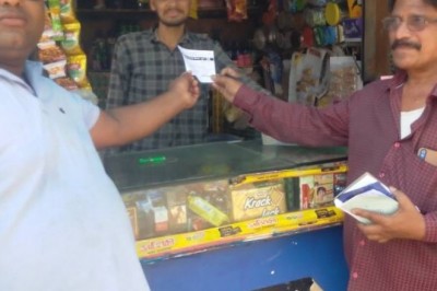 झिल्ली,पन्नाी और पानी पाउच बेचते मिले,नगर निगम ने लगाया 2600 सौ रुपये जुर्माना :