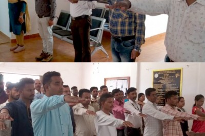 झीरम श्रद्धांजलि दिवस पर सभी अधिकारी एवं कर्मचारियों ने ली शपथ :