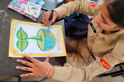 विश्व पर्यावरण दिवस जागरूकता के लिए आयोजित की गई चित्रकला प्रतियोगिता :