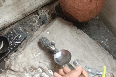 सावन के पहले दिन में नंदी पी रहे पानी, चम्मच मुंह से लगाते ही नंदी पी जाते हैं पानी...