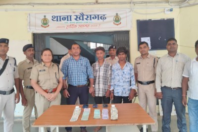 थाना खैरागढ़ पुलिस की त्वरित कार्यवाही से महज 17 घंटे भीतर आरोपियों को गिरफ्तार करने में मिली सफलता...