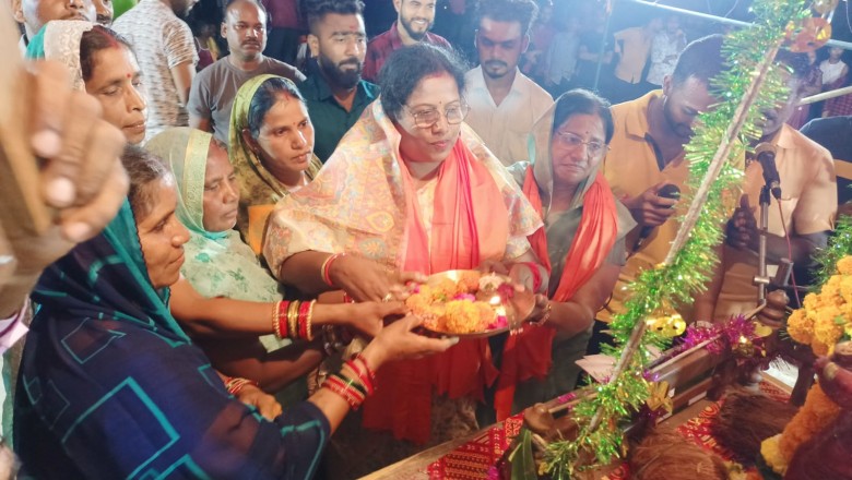 अंजोरा में आयोजित रामसत्ता कार्यक्रम....में शामिल हुई महापौर हेमा देशमुख....