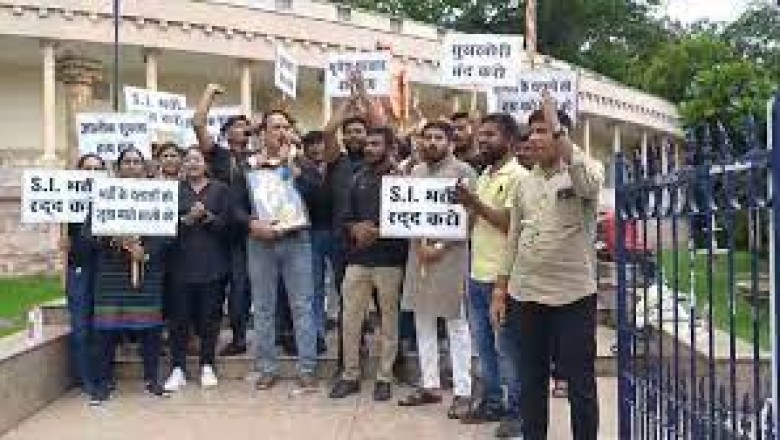 SI भर्ती परीक्षा रद्द करने की मांग...को लेकर अभ्यर्थियों का राजधानी में प्रदर्शन...राज्य सरकार पर लगाए गंभीर आरोप…