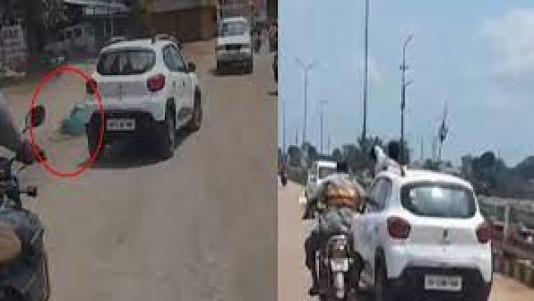 कार चालक ने बाइक सवार दो लोगों को ठोका : लोगों ने चालक को रोककर कर दी धुनाई...ड्राइवर ने इन्हीं के खिलाफ दर्ज करा दिया मामला...