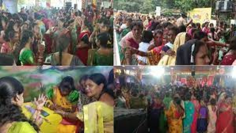 सीएम हाउस में तीजा पोरा तिहार का जबरदस्त माहौल...सुआ गीत के साथ महिलाएं रही है झूम....