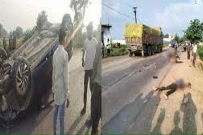 कोरबा में रफ़्तार का कहर : कार की चपेट में आए बाइक सवार....एक युवक की मौत....दूसरा गंभीर रूप से घायल....