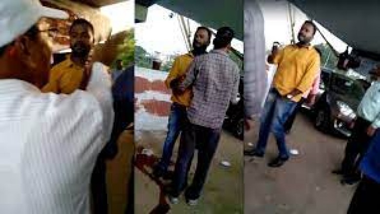 BJP की वॉल पें​टिंग मिटा रहे निगम कर्मियों की​ पिटाई : कर्मचारी ने कहा - नशे में 2 लोगों ने गाली-गलौज की....आरोपी बताए जा रहे पूर्व मंत्री के समर्थक....