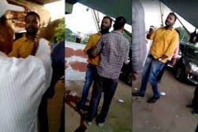 BJP की वॉल पें​टिंग मिटा रहे निगम कर्मियों की​ पिटाई : कर्मचारी ने कहा - नशे में 2 लोगों ने गाली-गलौज की....आरोपी बताए जा रहे पूर्व मंत्री के समर्थक....