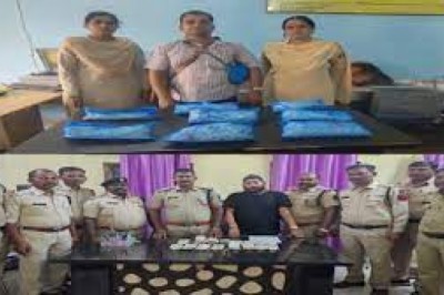 चेकिंग के दौरान पुलिस ने जब्त किया 15 किलो से ज्यादा जेवर....10 लाख नगद भी बरामद....