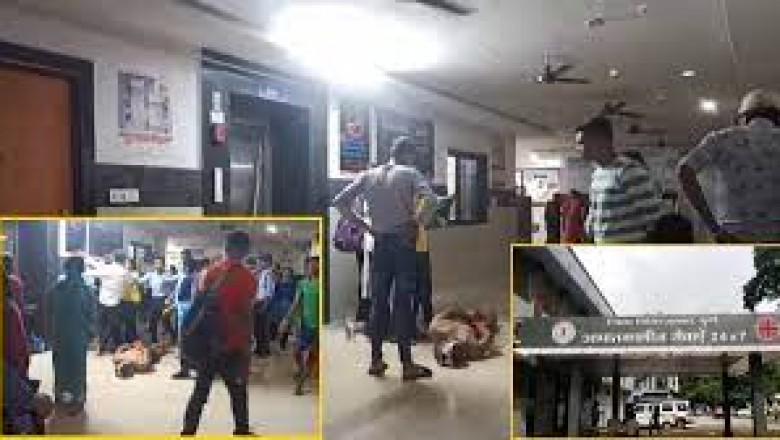 सुरक्षा गार्डों की काली करतूत....मानसिक रूप से पीड़ित मरीज को जमीन पर लेटाकर पीटा....परिजनों से भी की हाथापाई.....