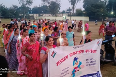 निगम द्वारा लगातार मतदाताओं को रैली निकाल कर किया जा रहा जागरूक.....
