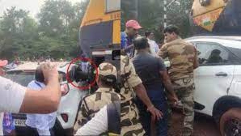 भिलाई स्टील प्लांट में मालगाड़ी ने CISF इंस्पेक्टर की कार को मारी ठोकर....