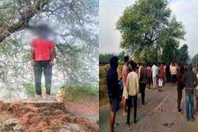 पेड़ में फंदे पर अधेड़ की लटकती लाश मिलने से फैली सनसनी.....जांच में जुटी पुलिस.....